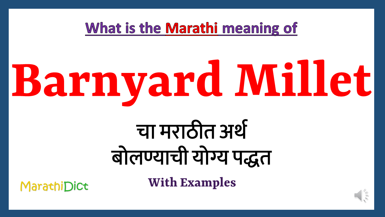 Barnyard Millet-menaing-in-marathi